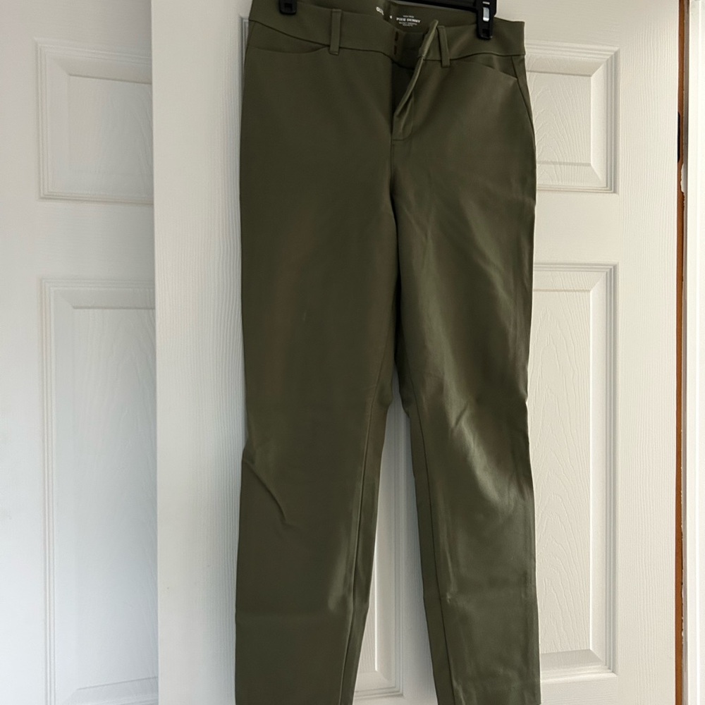 Pixie skinny green pants